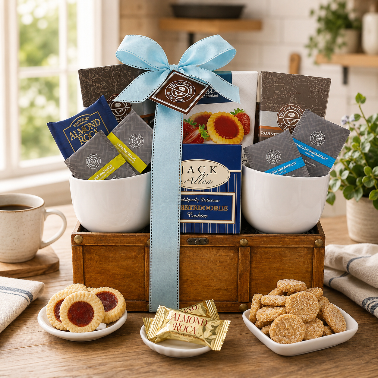 Coffee Bean & Tea Leaf Signature Blend Gift Basket gourmet gift basket from Beyond the Bow Gifts