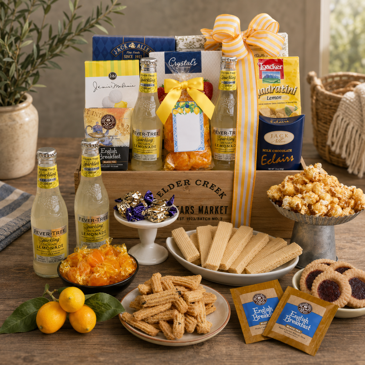 Sunshine is for Lemonade Gift Basket gourmet gift basket from Beyond the Bow Gifts