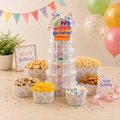 Happy Birthday Gift Tower of Treats birthday gift basket with sweet treats from Beyond the Bow Gifts
