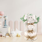 Wild About Baby Two-Tier Diaper Cake Gift – New Baby Gift