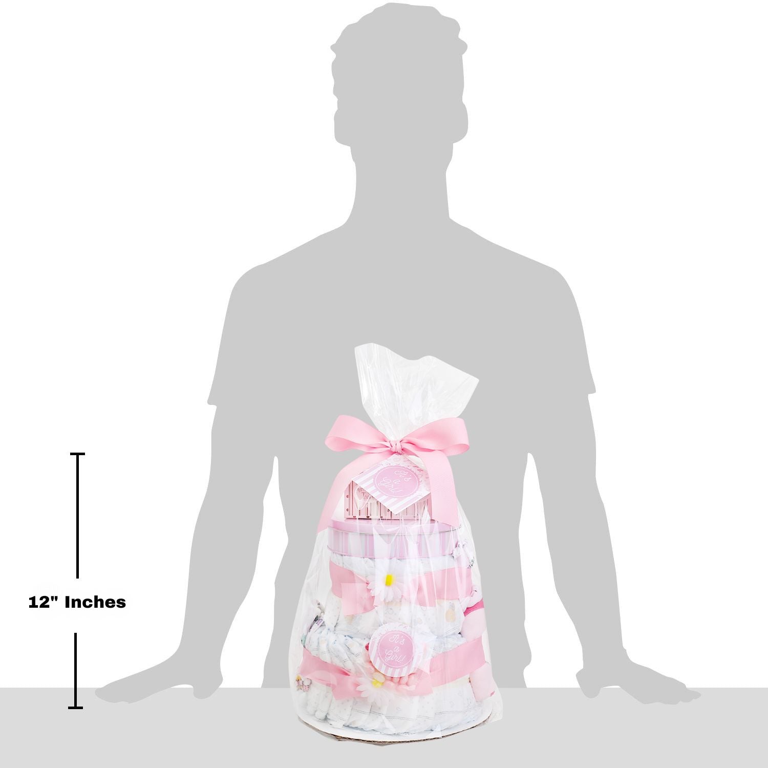 Sweet Baby Girl Diaper Cake Gift – New Baby Gift