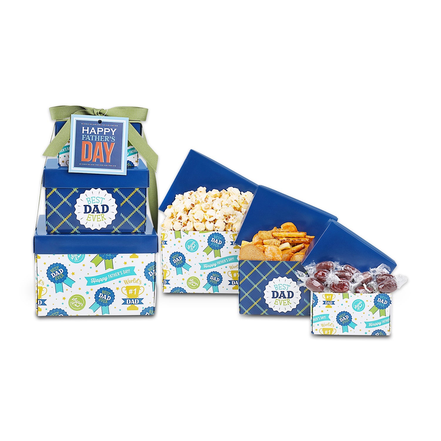 Best Dad Ever! Father's Day Snack Gift Tower – Gourmet Gift for Dad