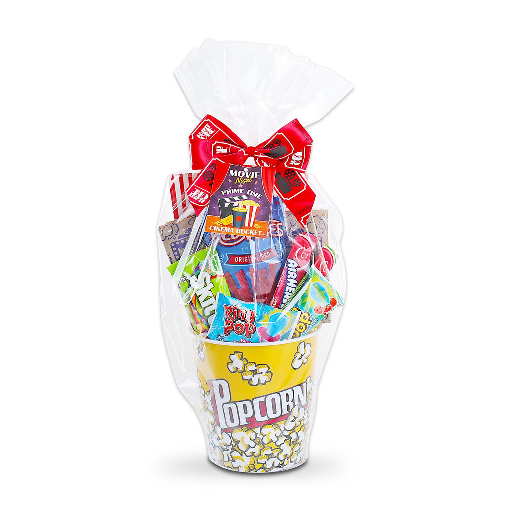 Pop-ular Movie Night Gift Basket – Gourmet Popcorn, Candy & Snacks