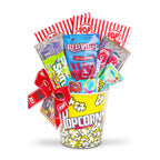 Pop-ular Movie Night Gift Basket – Gourmet Popcorn, Candy & Snacks