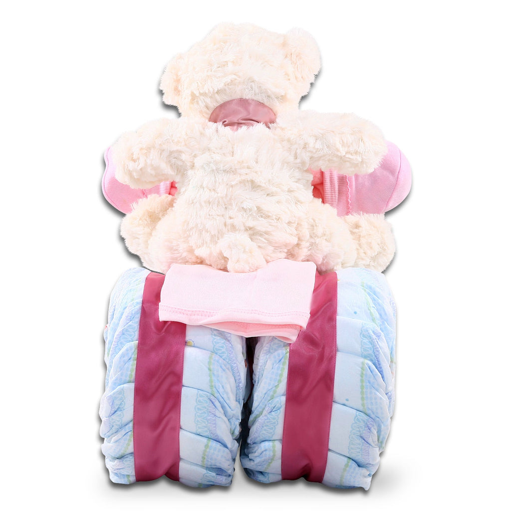 Pink Tricycle Diaper Cake Baby Gift – New Baby Gift