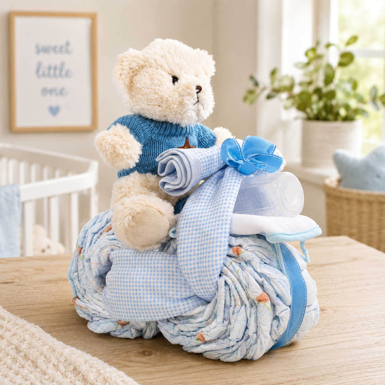 Motorcycle Diaper Cake Baby Gift new baby gift basket or baby shower gift from Beyond the Bow Gifts