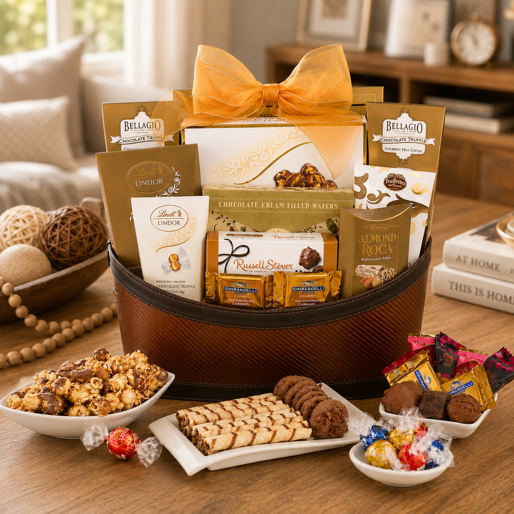 Chocolate Decadence Gift Basket gourmet gift basket from Beyond the Bow Gifts