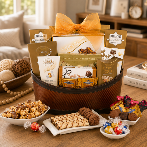 Chocolate Decadence Gift Basket gourmet gift basket from Beyond the Bow Gifts