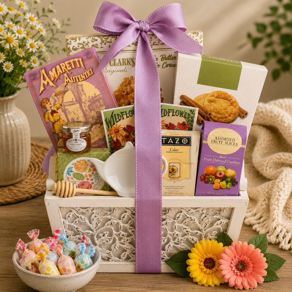 Garden of Indulgence Gift Basket gourmet gift basket from Beyond the Bow Gifts