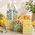 Lemon Twist Gift Tower gourmet gift basket from Beyond the Bow Gifts