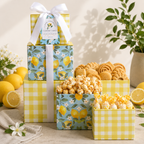 Lemon Twist Gift Tower gourmet gift basket from Beyond the Bow Gifts