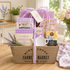 Relaxing Lavender Tea Gift spa gift basket with self-care treats from Beyond the Bow Gifts